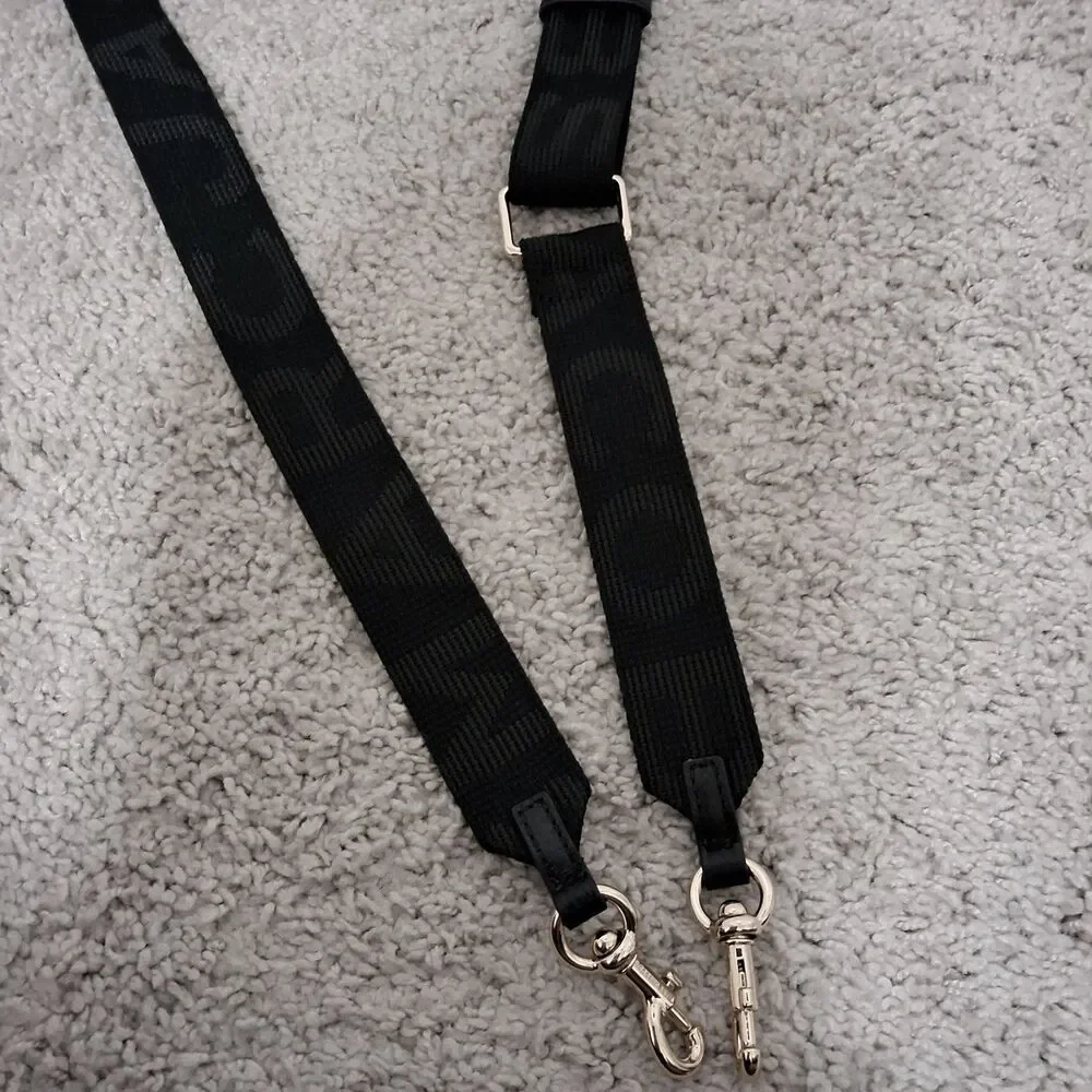 Marc Jacobs Logo Webbing Bag Strap Black with Gold-tone hardware New w/o Tag - Picture 6 of 16